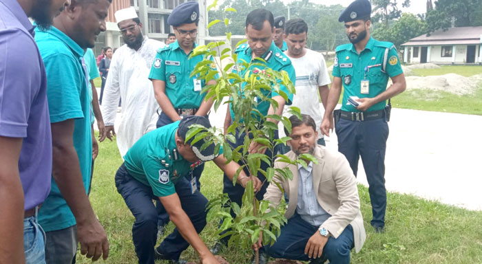 আরএমপি সদর দপ্তরে গাছের চারা বিতরণ ও বৃক্ষরোপন