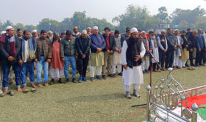 গোমস্তাপুরে বিএনপি নেতা বাইরুলের দাফন সম্পন্ন