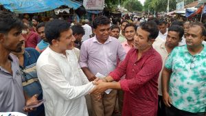 বাগমারায় ধানের শীষের মনোনয়ন প্রত্যাশী ফারাবীর গণসংযোগ