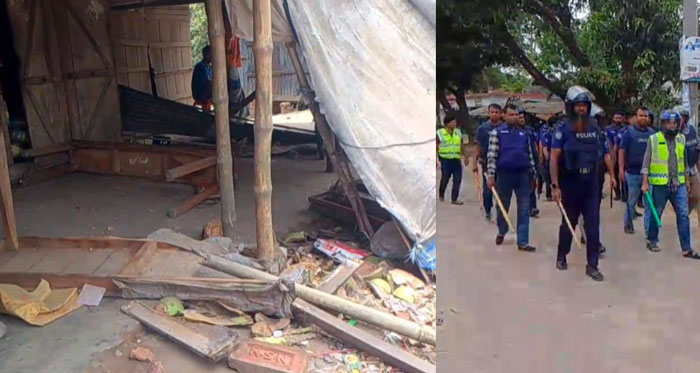 শিবগঞ্জে তেল নেওয়াকে কেন্দ্র করে দুই গ্রামের সংঘর্ষ, আহত ১০